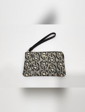 Coach Chain Link Corner Zip Wristlet Wallet